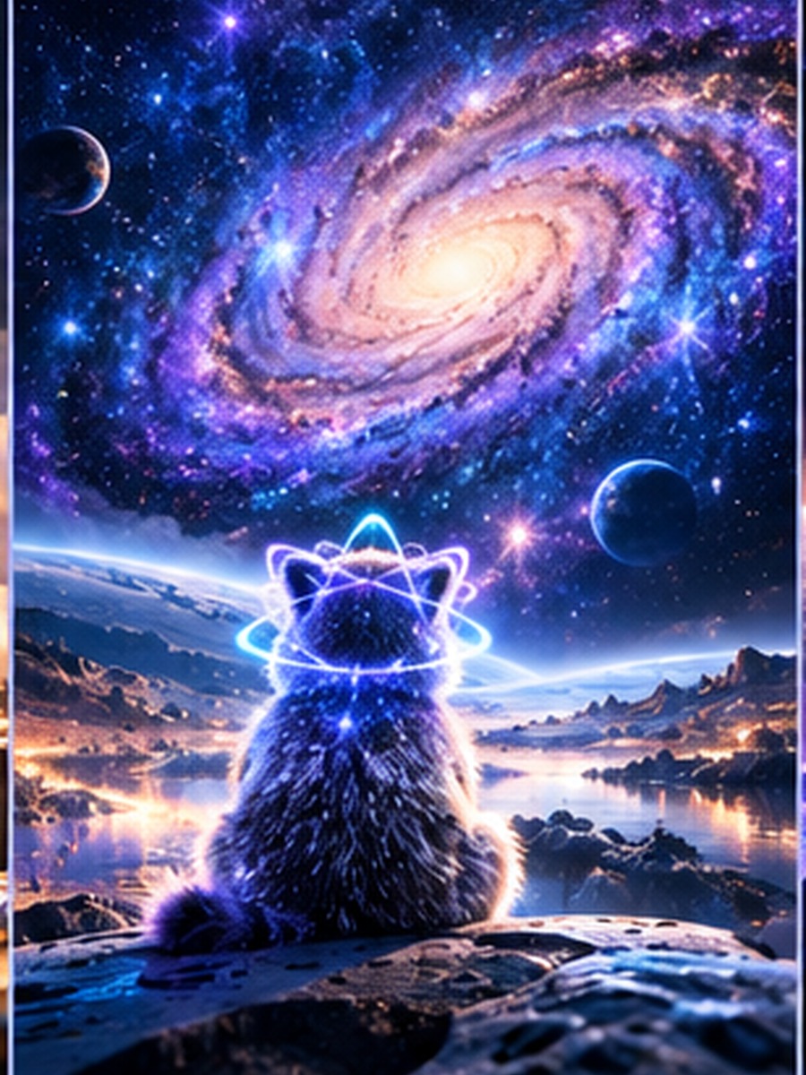 Pepper looking at galaxy
